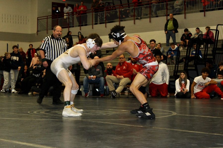 JJ White (left) at the Wyoming Valley Conference Tournament.